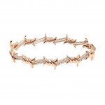 Djula - Barbed Wire Pave Bangle Rose Gold